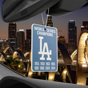 Los Angeles Dodgers World Series Champions Car Air Freshener, Scented Gift, Team Spirit Accessory, Los Angeles Baseball Fan Car Decor