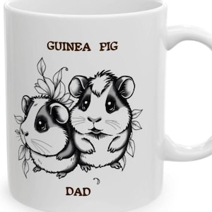 Taza de café o té matutino con cita de conejillo de indias, ideal como regalo para papá, 325 ml y 433 ml, ideal para el Día del Padre y cumpleaños.
