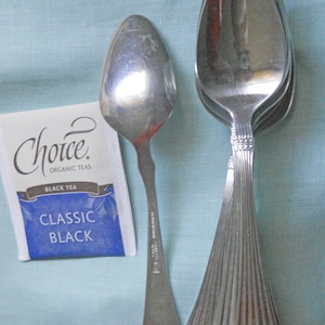 Stainless steel vintage table spoons Lilian Vernon set 6 tea spoons table serving Birthday Valentine&#39;s Day party tea coffee serving gift