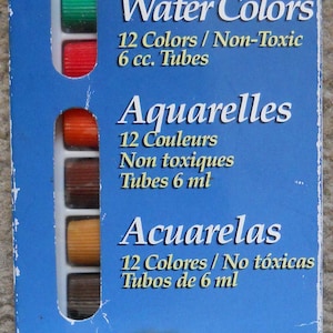 LOEW CORNELL 12 Vibrant Water Colors Aquarelles Paint Non-Toxic 6 ml Tubes Serving the Artist Ceramist Hobbyist Easy to Handle Plastic Tubes