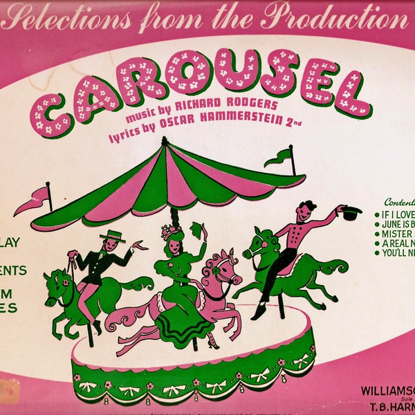 CAROUSEL Selections from the Production Rogers & Hammerstein 1956 Easy-to-Play Piano Arrangements Digital printable Piano-Vocal-Guitar
