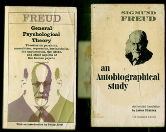 SIGMUND FREUD General Psychological Theory, an Autobiographical study, Miniature Vintage 1963 Freud Rare Books