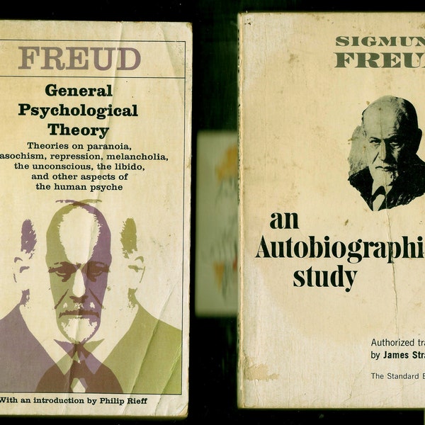 SIGMUND FREUD General Psychological Theory, an Autobiographical study, Miniature Vintage 1963 Freud Rare Books