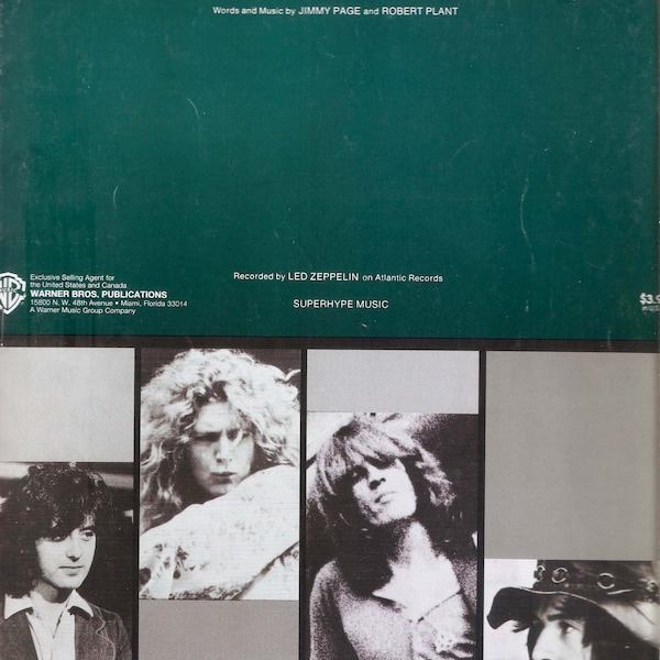 Led Zeppelin Stairway to Heaven Digital Music Sheet, 1972 Superhype Music Publishing