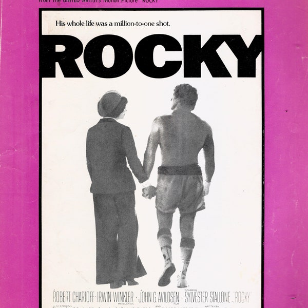 Silvester Stallone "Rocky" Gonna Fly Now Theme from "Rocky" Motion Picture, Made in USA 1977 Music Sheet Digital printable PDF