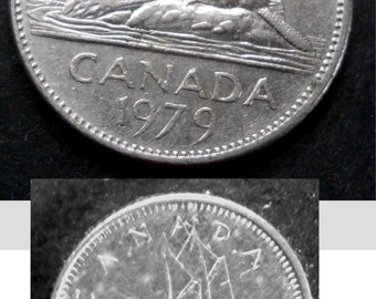 1947年カナダ5セント硬貨ジョージ6世メープルリーフスターカナディアン