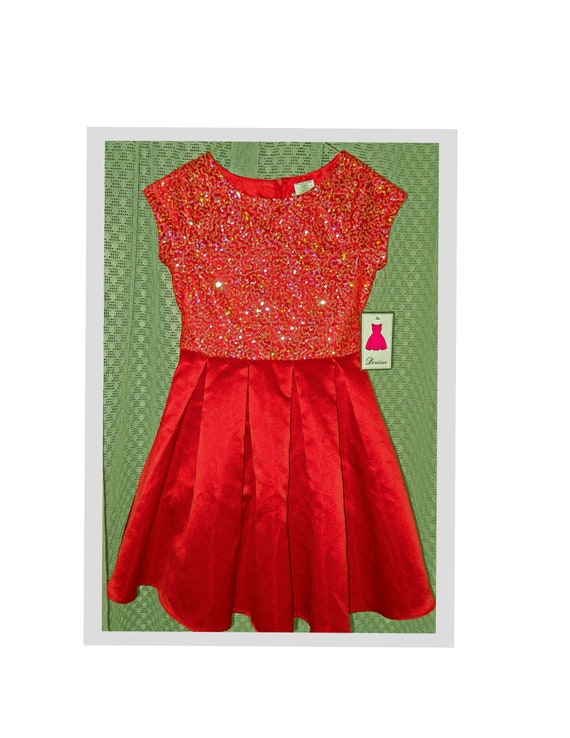 girls size 10 red dress
