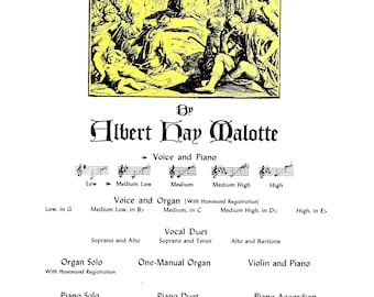 MODLITWA PAŃSKA Głos i fortepian Alberta Hay Malotte'a Muzyka religijna w wersji cyfrowej do druku PDF