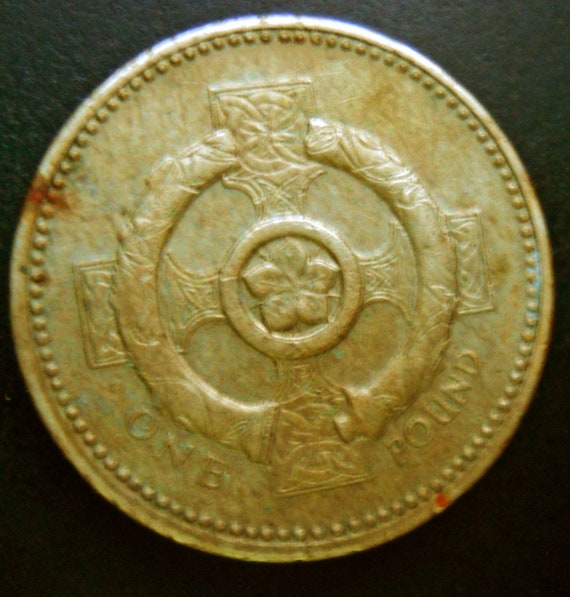 1996年 1ポンド 希少 英国 1996年 北アイルランド ケルト十字、Decus