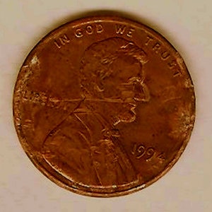Rare 1994 error Lincoln Penny US Coin no Mint Mark close AM Die Cracks Rim Error Strike Error Collectible Rare Coin Penny