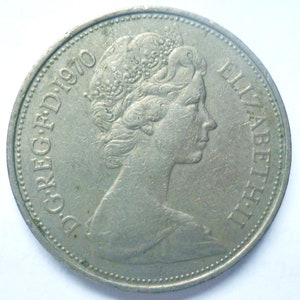 United Kingdom 1969 1970 New 10 Pence- Great Britain Queen Elizabeth II Coin-Circulated Used