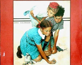 Vintage Norman Rockwell Christmas Print, 1989 