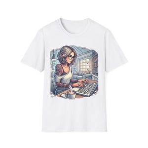 Work From Home Ladies Graphic T-Shirt, Unisex Tee, WFH Shirt, Remote Work Top, Stay-at-Home Mom Gift