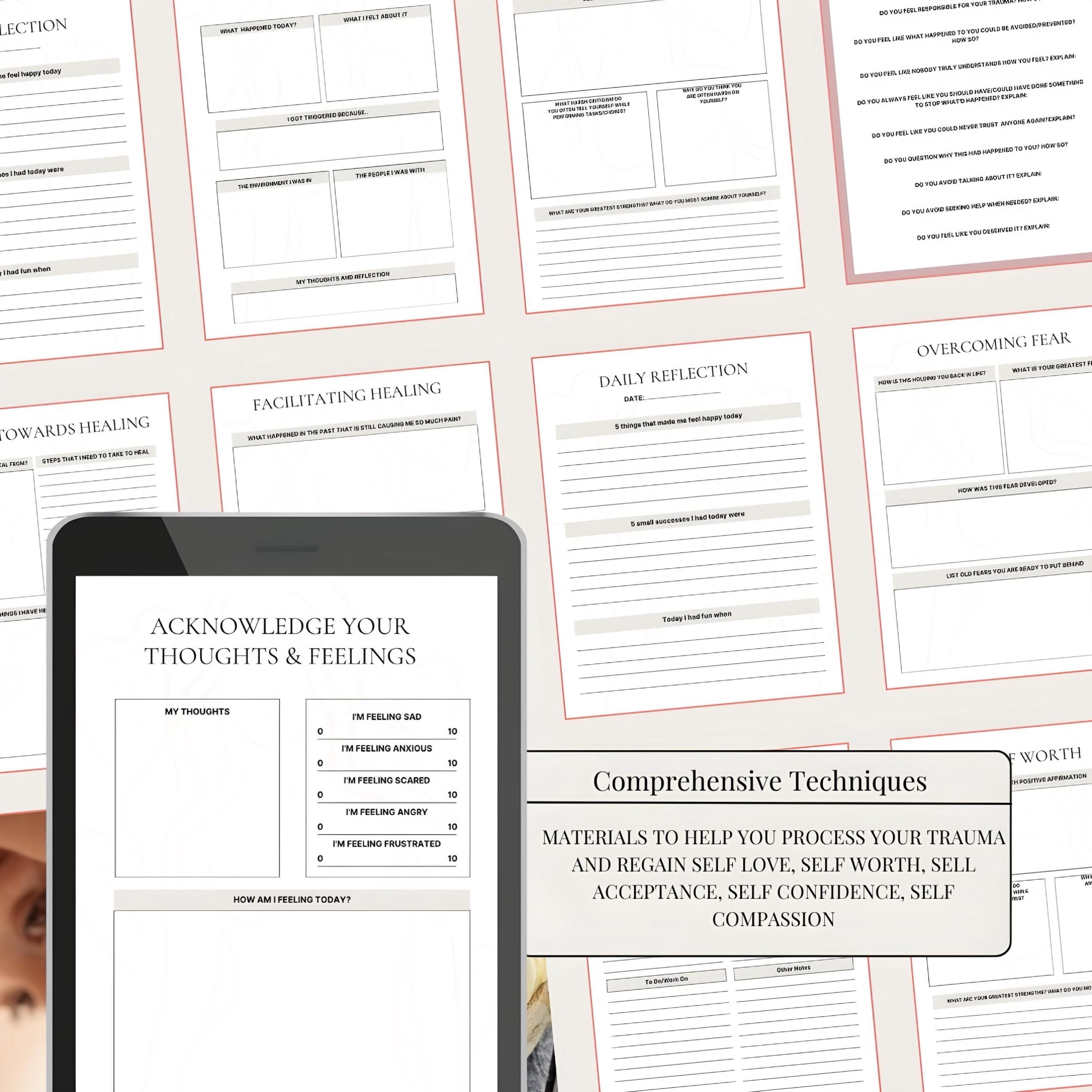 Trauma & PTSD Processing Worksheets | Adult | Bundle | 60+ Pages ...