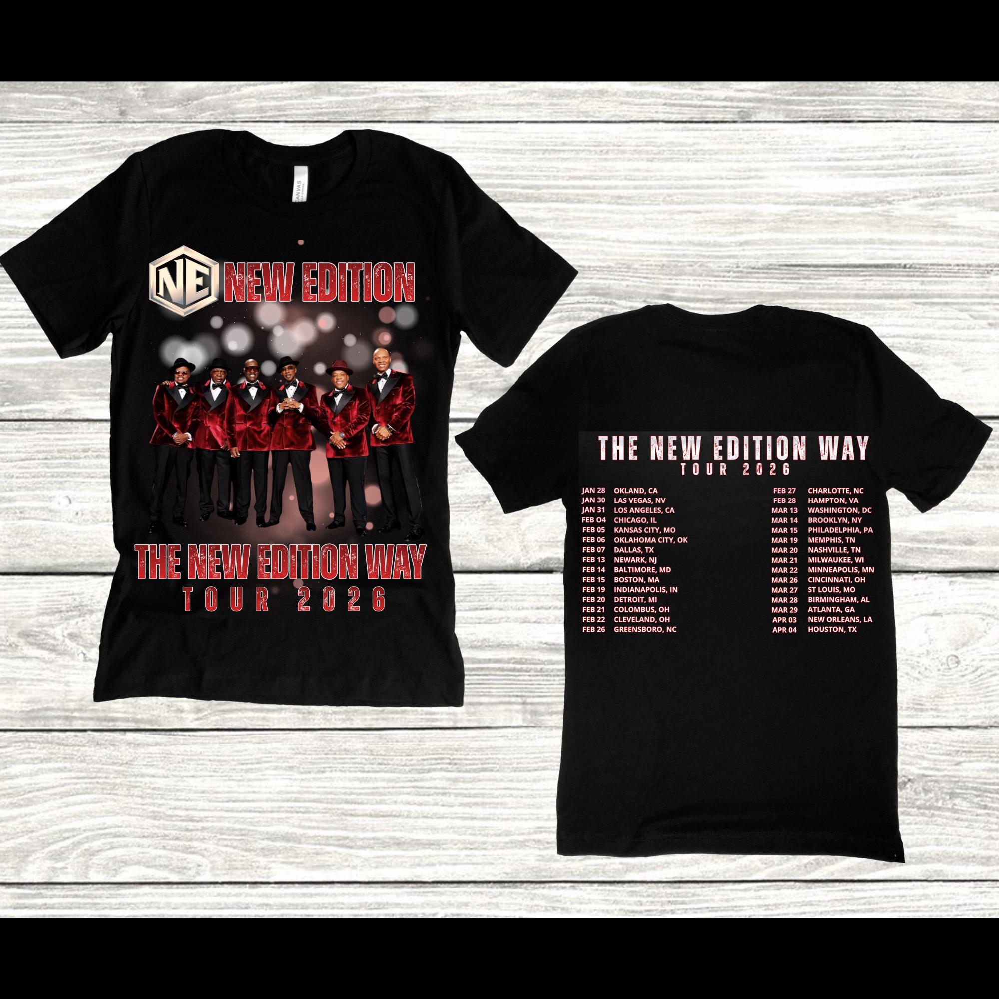 NE New Edition Way Tour 2026 T-shirt (front and Back) Toni Braxton