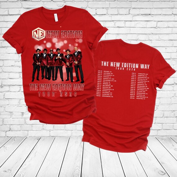 NE New Edition Way Tour 2026 T-shirt (front and Back) Toni Braxton