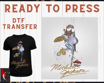 Michael Jackson DTF Transfer/ Michael Jackson Half Tone DTF transfer