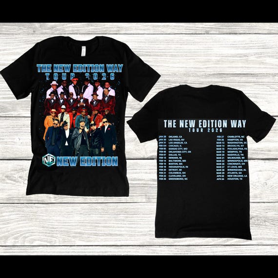 NE the New Edition Way Tour 2026 T-shirt (front and Back) Toni