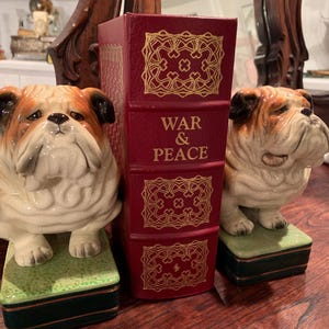 工芸品 Vintage Takahashi bookends bulldog English Bulldogs Pair Mantle Dogs Bookends Takahashi Ceramic