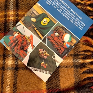 Pendleton Robe In A Bag Wool New Old Stock Stadium Blanket Plaid