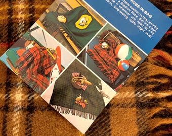 Pendleton Robe In A Bag Wool New Old Stock Stadium Blanket Plaid