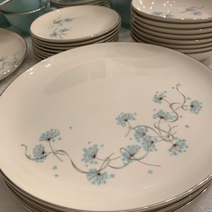 Taylor Smith Taylor Blue Lace Dinnerware Plates Serving Platter Or Vegetable Bowl Your Choice