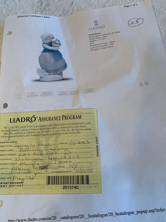 Lladro Spring is Here Girl With Flower Pot Retired