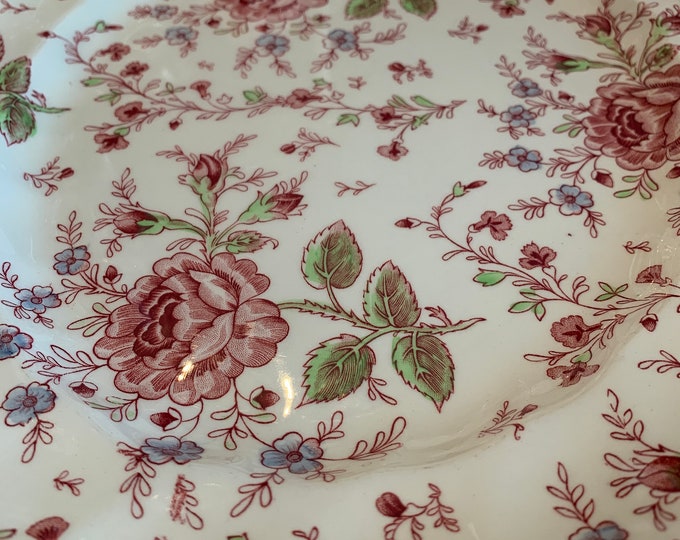 Rose Chintz Johnson Bros Large Oval Platter Etsy