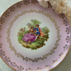 Gorgeous Victorian Plate Gloria Rembrandt Germany Signed Fragonard