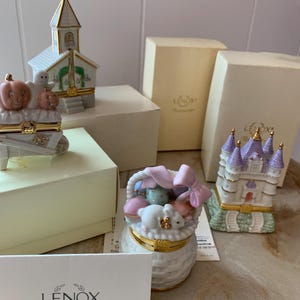 Lenox Treasures Trinkets With Lockets Your Choice Colectible Porcelain Figural Boxes