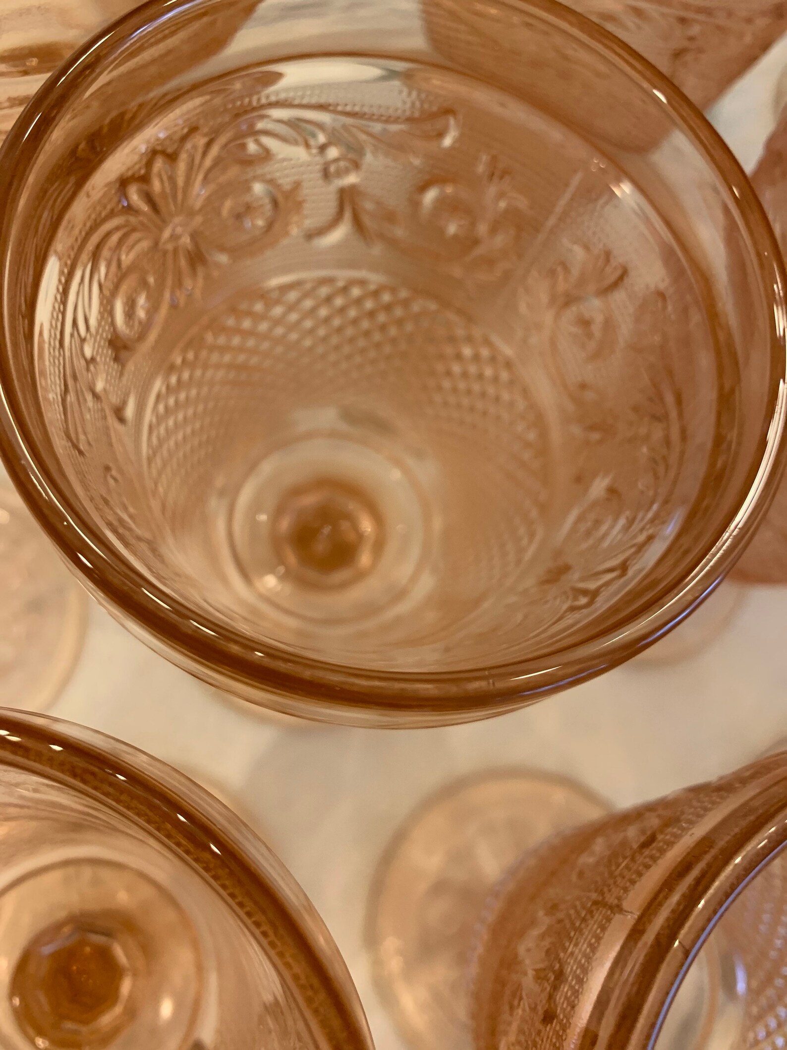 Beautiful Pink Glass Goblets Johnson Bros Everyday Pink Etsy