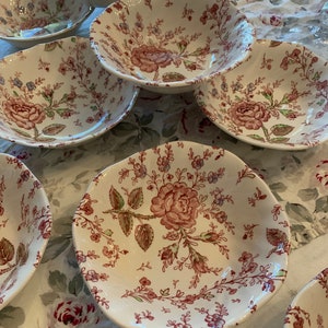Rose Chintz Johnson Bros Square Cereal Bowl
