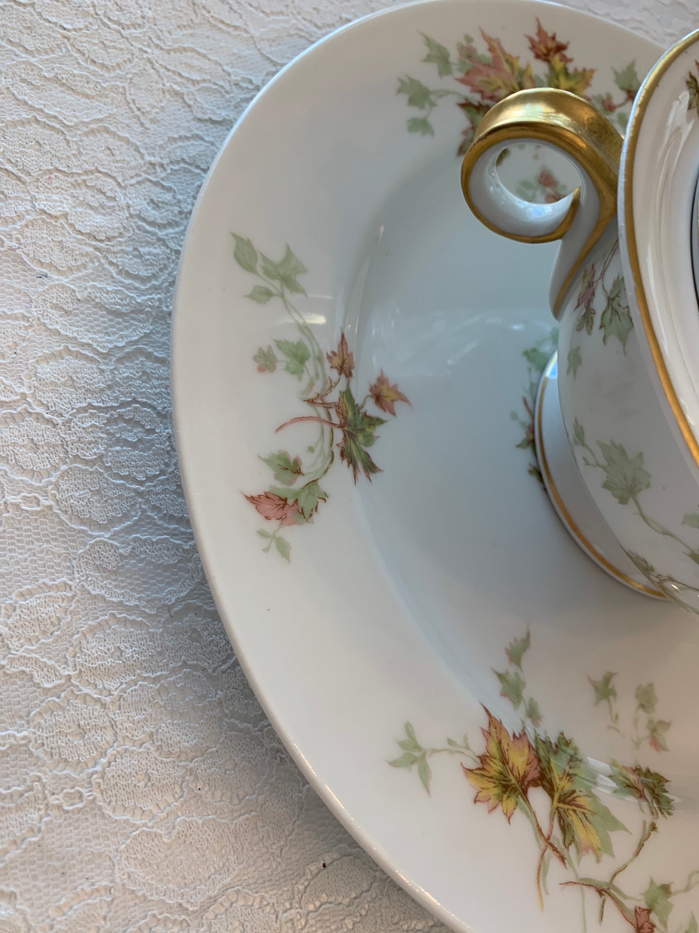 Haviland France Autumn Leaf Pattern Assorted Pieces