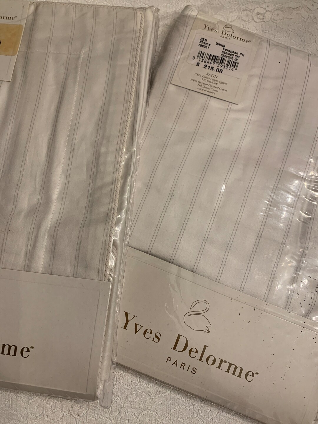 Yves Delorme Satin Pillow Shams European or Boudoir Etsy