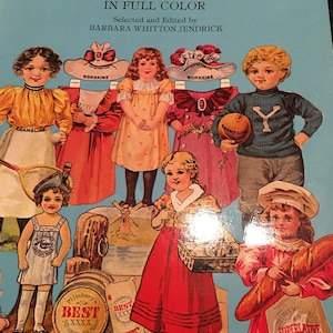 Antique Advertising Paper Dolls Reproduction ~ New Old Stock ~ Paper Dolls Book ~ Crafts Old Fashioned ~ Fun For Kids ~ Paper Scrapbooking