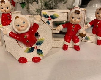 Vintage Christmas Noel Pixie Set Japan - Etsy