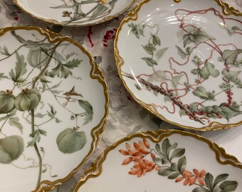 Antique H & C Limoges France Plates Set Of Four