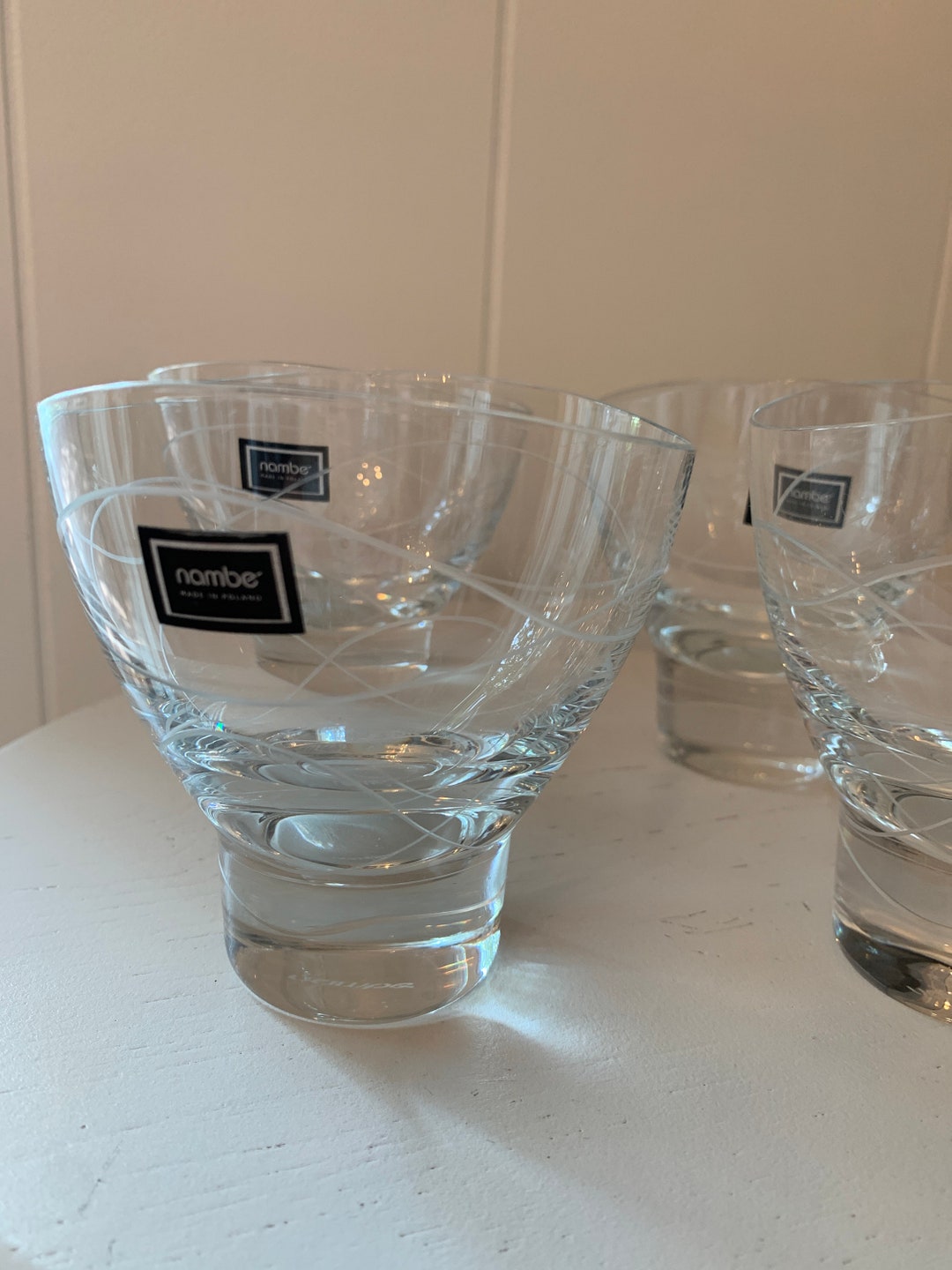 Nambe Motus Double Old Fashioned Glasses Barware Etsy