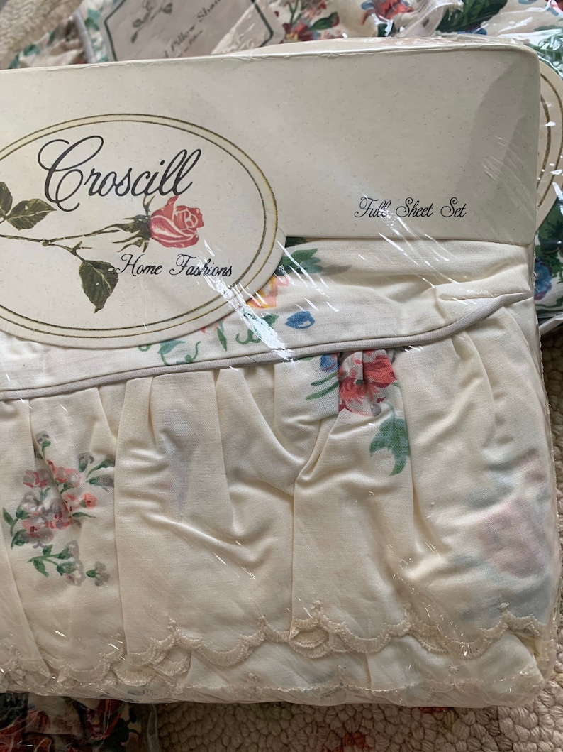 Vintage Croscill Bedding English Garden Floral Pattern Etsy
