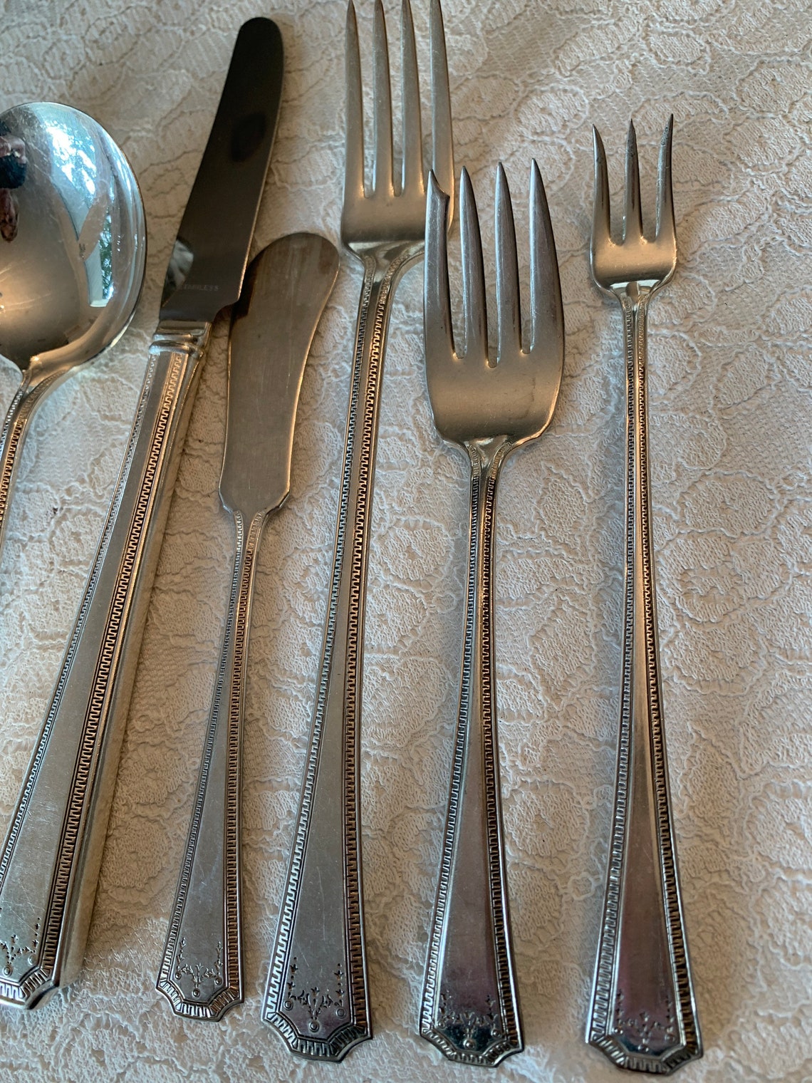 Silverplate Silverware Set National Silver Co Adam Pattern 95 Etsy