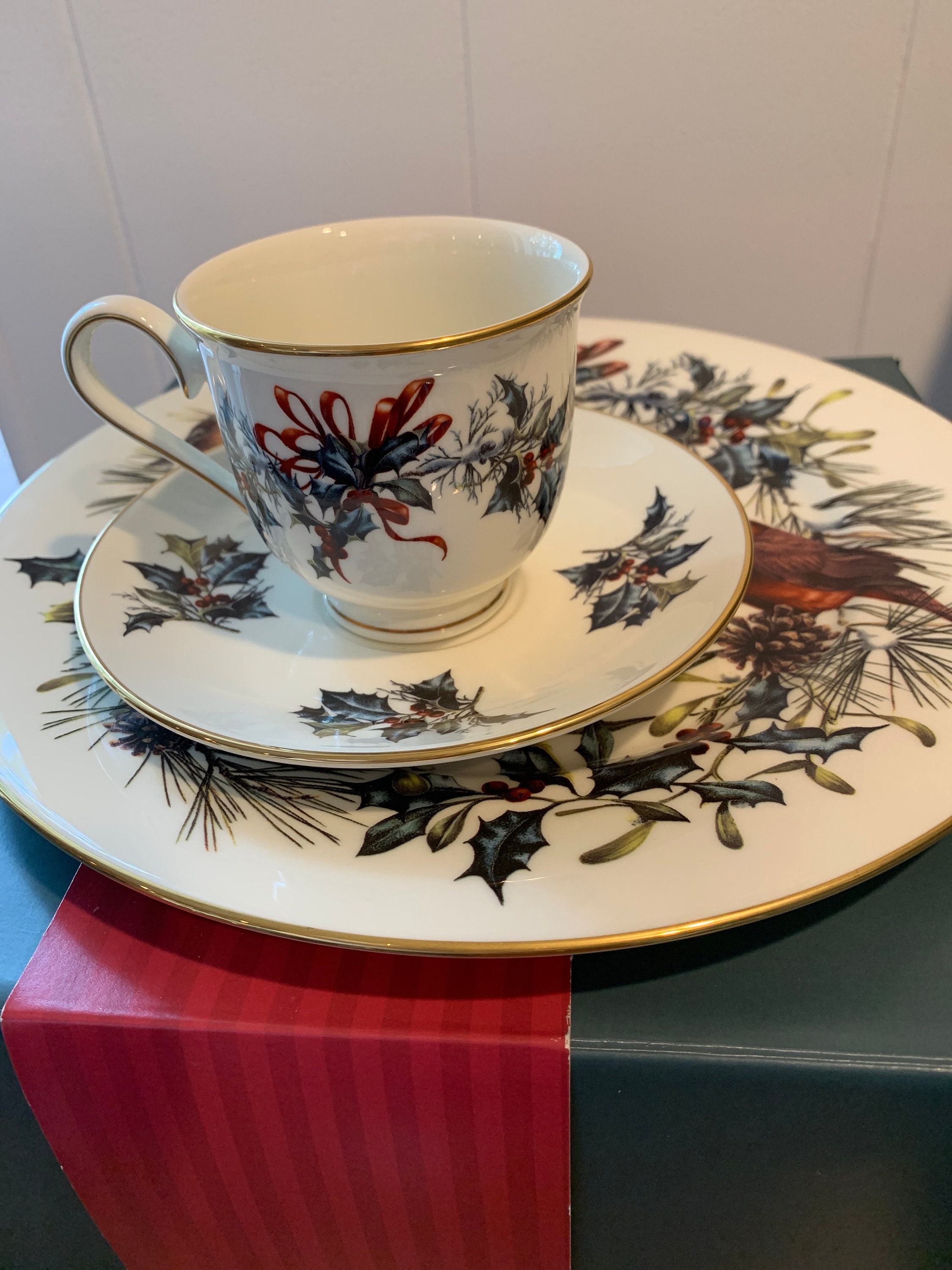 Lenox アンティーク Lenox Winter Greetings 3 Pieces New Old Stock 1995 - Etsy