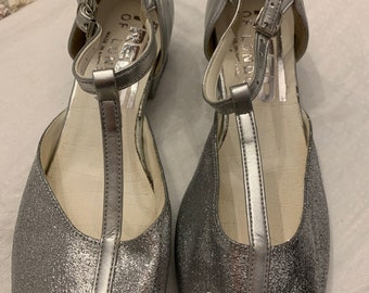 Freed Of London Silver T Strap Dance Shoes Size 3