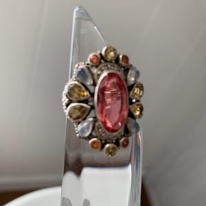 Nicky Butler Sterling Silver Multi Gem Cluster Ring NOS Size 11