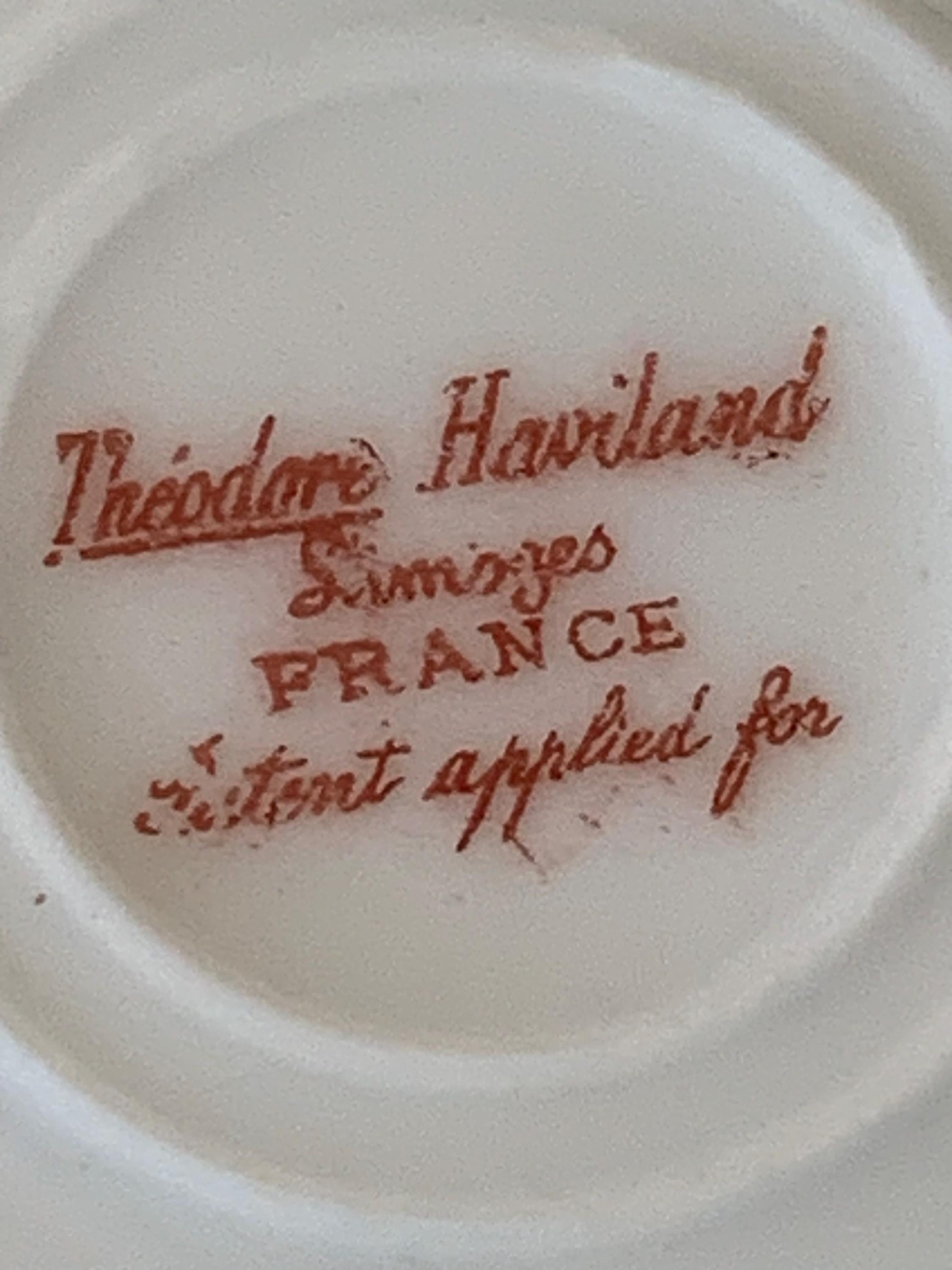 Antique Theodore Haviland Limoges France Schleiger Pink Rose Swags