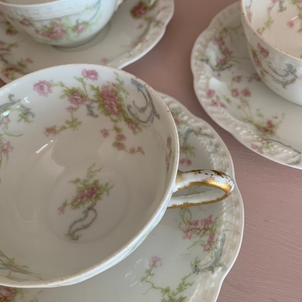 Haviland France Tea Cup And Saucer The Princess Shabby Chic China