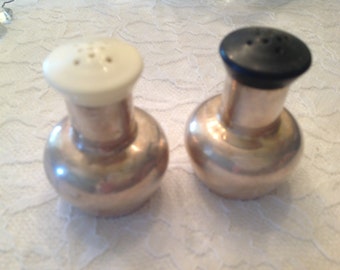 Vintage Silver Salt and Pepper Shakers, Tarnished Dining Decor
