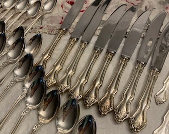 Vintage Flatware Nickle Silver Scroll Edges Replacements Old Silverware