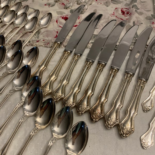 Vintage Flatware Nickle Silver Scroll Edges Replacements