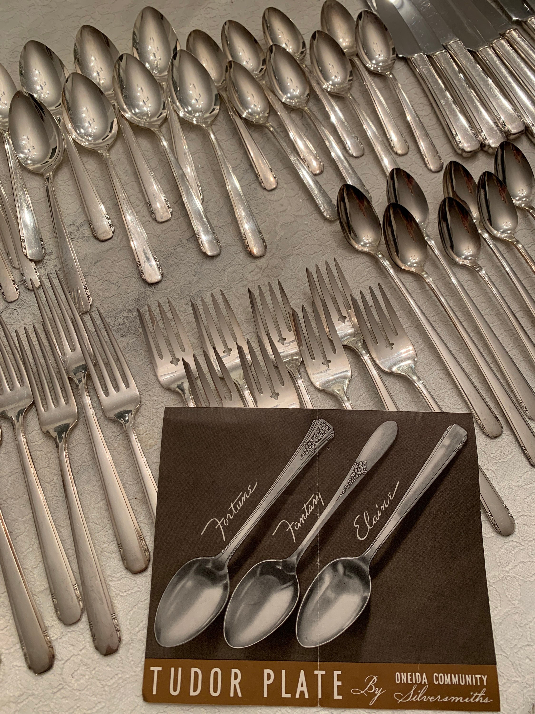Tudor Plate Silver Plated Oneida Community Silverware Elaine Tudor Plate Silver Plated Oneida Community Silverware Elaine