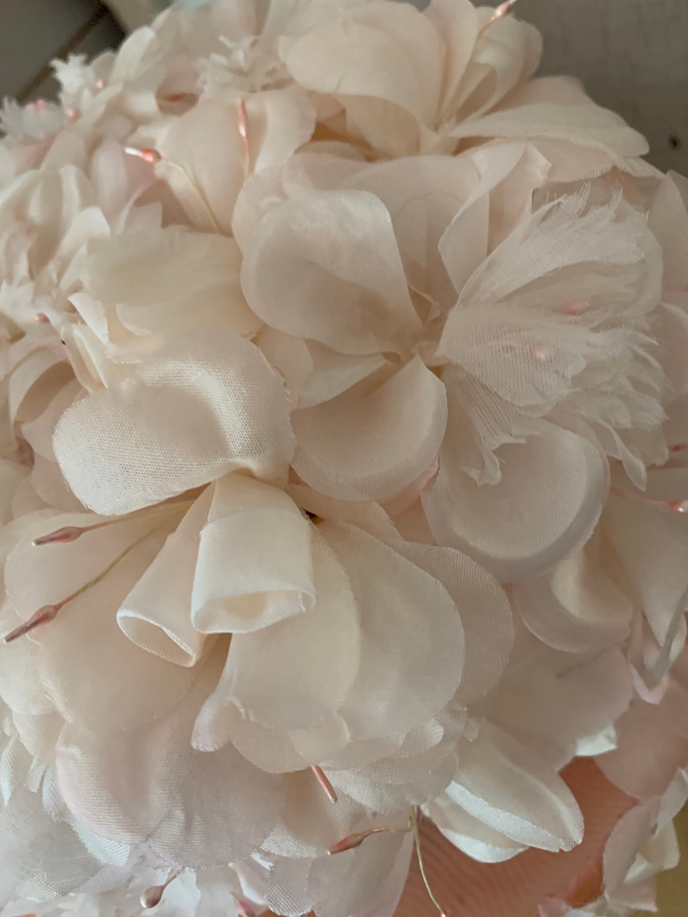 Vintage pink floral hat; millinery flowers; pink silk flowers Shabby Chic hat Vintage millinery corsage. 1930s French rose. Hat main image 4